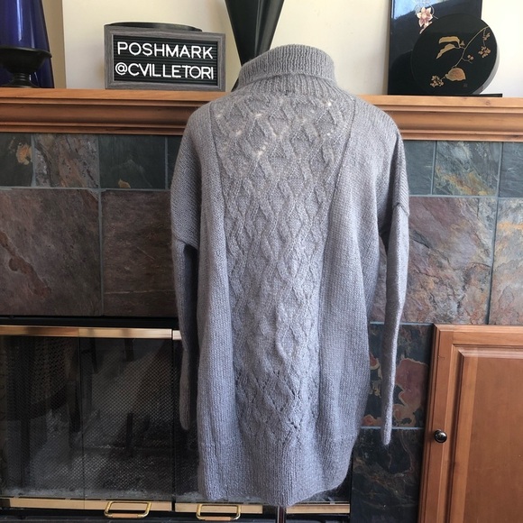 Hazel Brown Collection Mohair Gray Knit Sweater 2 - Picture 3 of 8